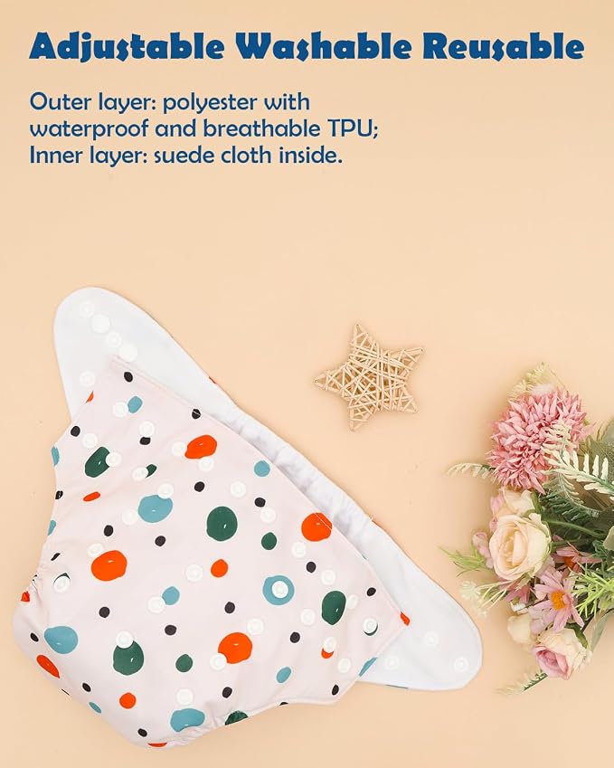 ALVABABY Baby Cloth Diaper 6 Pack - Image 2