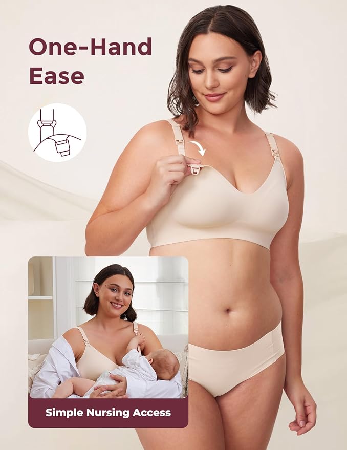 Momcozy Nursing Bras for Breastfeeding, YN21 Seamless Ultra Comfort Maternity - Image 5
