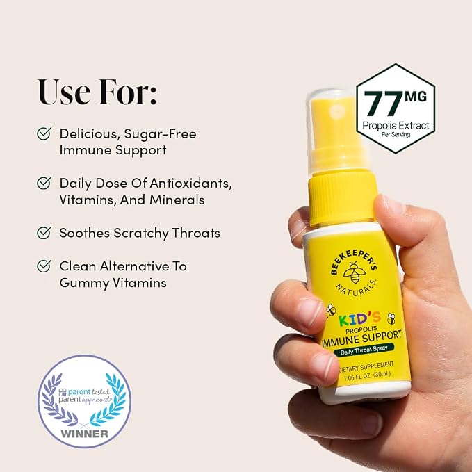 Beekeeper's Naturals Kid's Immune Support Essentials | Kid's Propolis Throat - Image 2