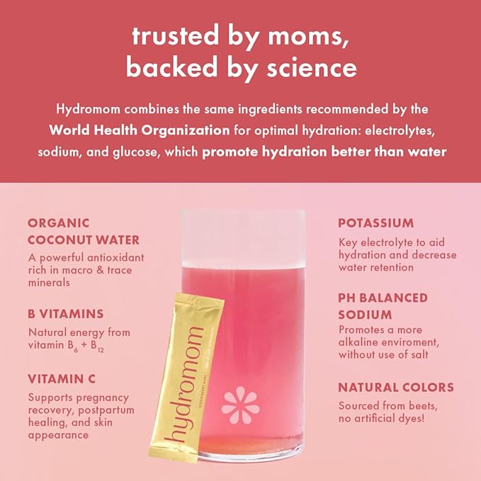 Boobie Hydromom Superfood Electrolyte Drink Mix, Strawberry Kiwi | Refreshing - Image 6