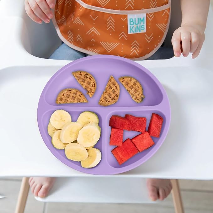Vicloon Suction Plates, 100% Food Grade Silicone BPA Free Baby Plates, Divided - Image 6