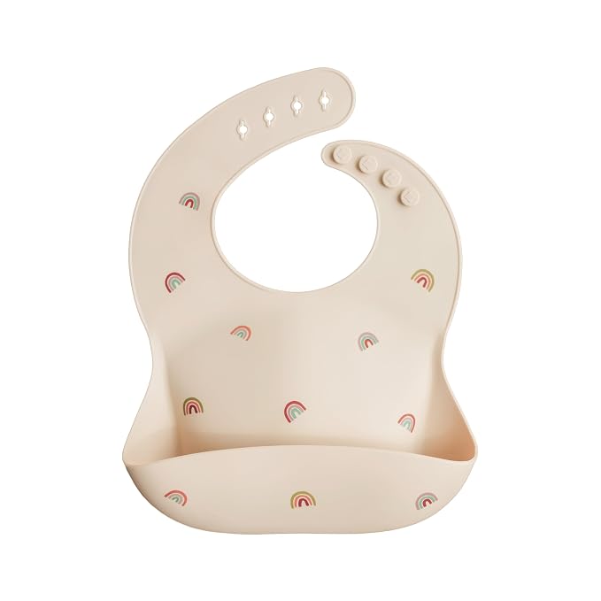 mushie Silicone Baby Bib | Adjustable Fit Waterproof Bibs by mushie