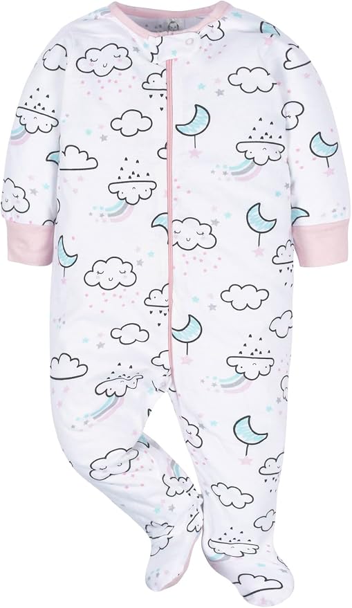 Gerber Baby Girls 4 Pack Sleep 'N Play Footie - Image 3