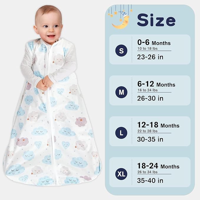 3 Pack Baby Sleep Sack 12-18 Months 100% Rayon Cotton Baby Sleeping Bag 2-Way - Image 6