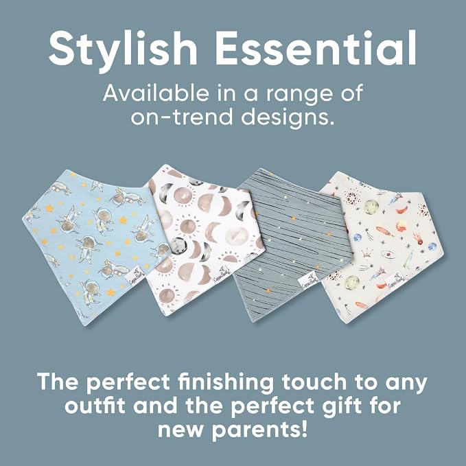 Copper Pearl 4 Pack Soft Cotton Baby Bibs - Image 6