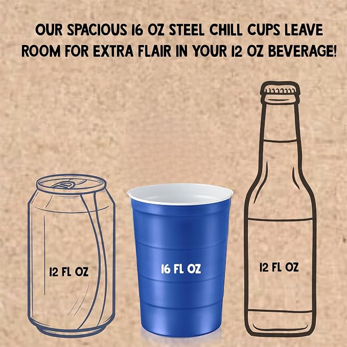 16 oz. Party Cups, Sturdy & Durable, Disposable and 100% Recyclable, Made in USA - Image 2