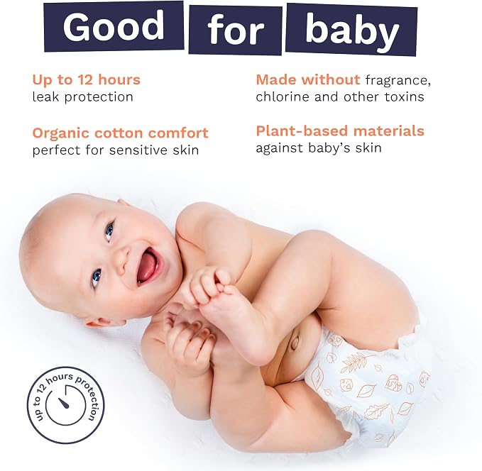 Pura Size 3 Eco-Friendly Diapers Totally Chlorine Free Hypoallergenic, Soft - Image 3