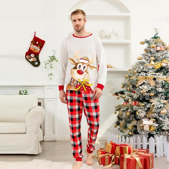 Schbbbta Family Matching Pajamas Holiday Sleepwear Long Sleeve Pjs Sets - Image 4