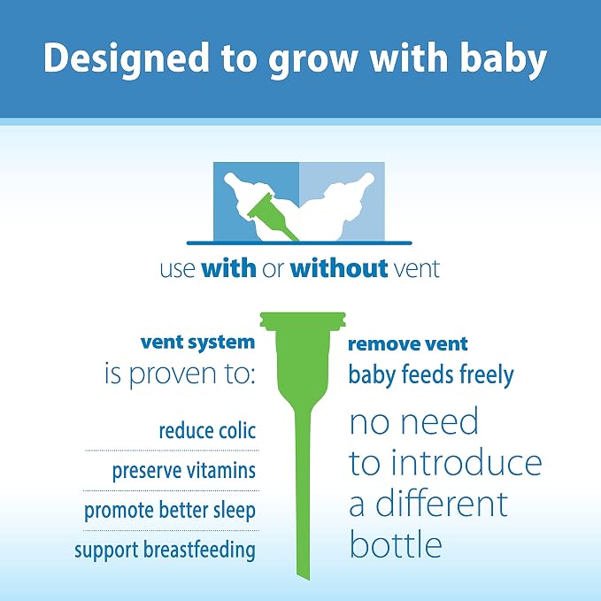 Dr. Brown’s Anti-Colic Options+ Narrow Baby Bottles, 4oz 4-Pack and Infant - Image 6