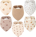 Accmor Muslin Baby Drool Bibs 6 Pack Baby Bandana Drool Bibs Soft Cotton Baby by Accmor