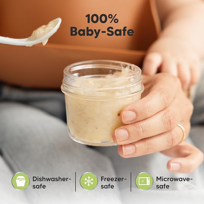 KeaBabies 6pk 4oz Glass Baby Food Containers - Image 5