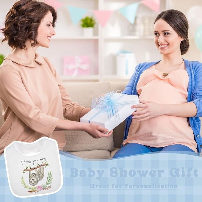 Toulite 6 Pcs White Bibs for Baby Washable Reusable Waterproof Cotton Feeder - Image 5