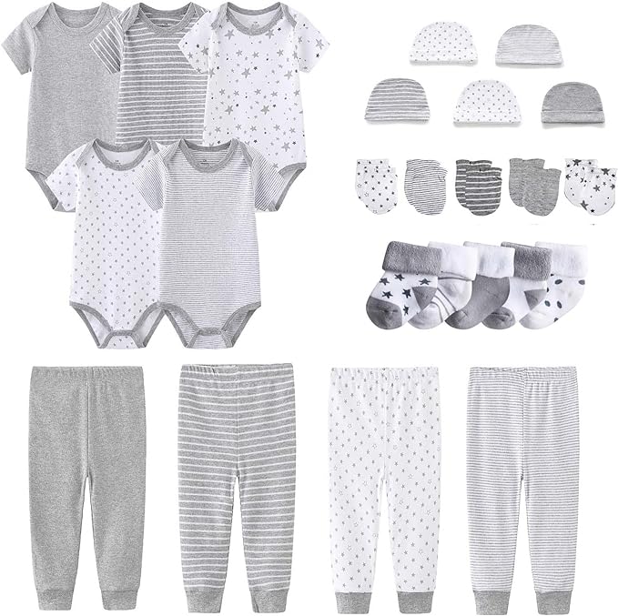 Newborn Layette Gift Set Bodysuits Pants by MAMIMAKA