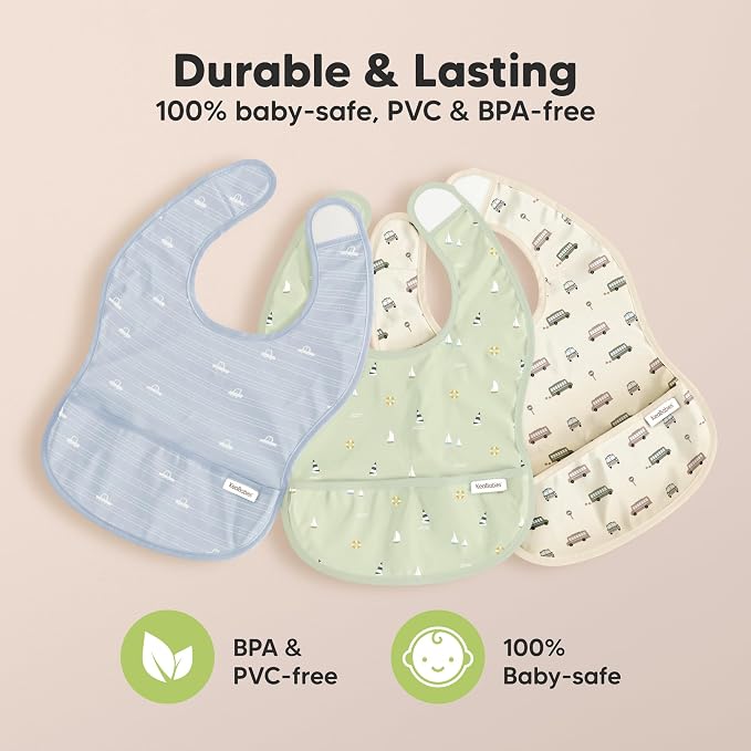 3-Pack Waterproof Baby Bibs for Eating - Image 9