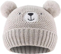 JANGANNSA Cute Bear Baby Beanie Pompom Baby Boys Hat Infant Toddler Winter by JANGANNSA