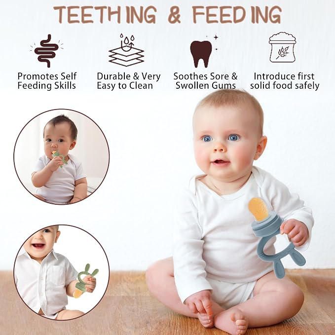 WAJIAYON Baby Breastmilk Popsicle Molds & Baby Fruit Feeder, Baby Food Freezer - Image 6