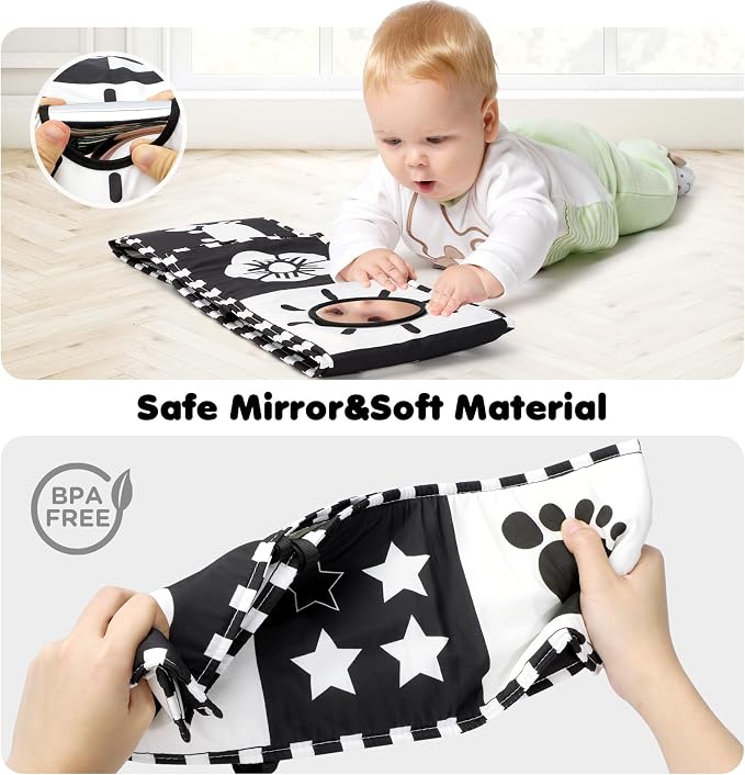 URMYWO Black and White Tummy Time High Contrast Newborn Toys 0-3 Months - Image 5