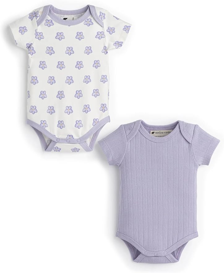 MONICA + ANDY Baby Organic Short Sleeve Jack + Jill Bodysuit by monicaandy