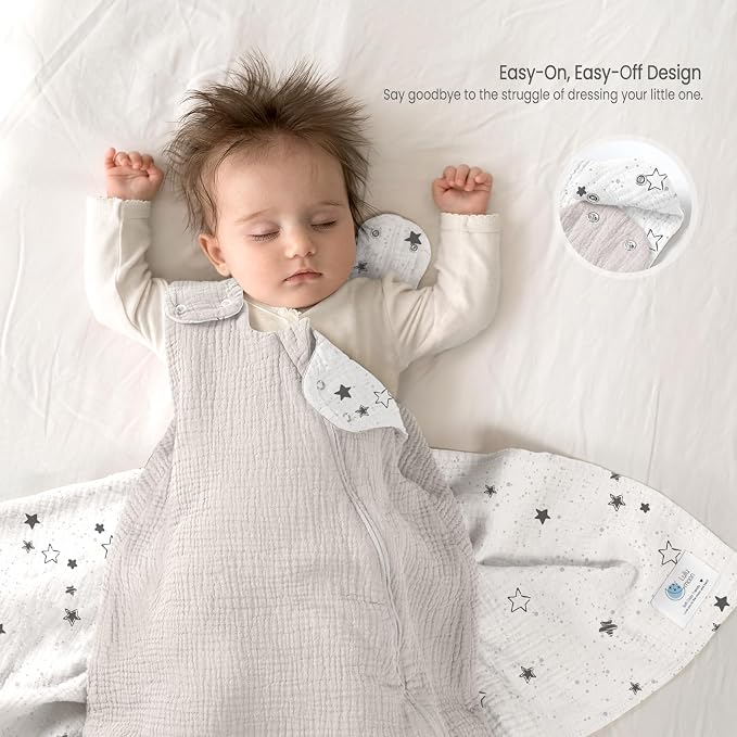 lulumoon Sleep Sack Muslin for Baby: Cotton Wearable Blanket for 15-24 Months - Image 2