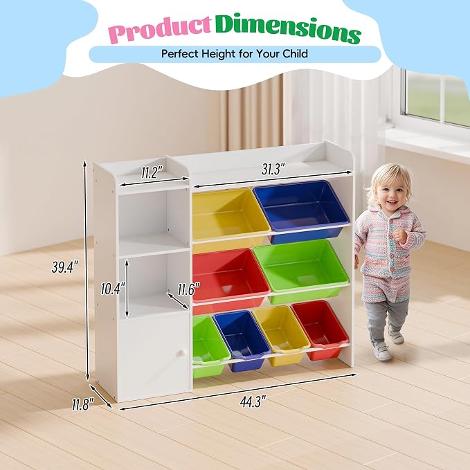 Multicolor Toy Storage Organizer, Toy Organizers and Storage Bins, Toy Storage - Image 2
