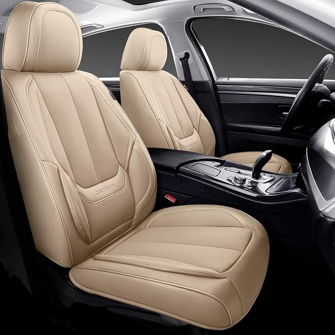 Coverado Car Seat Covers Full Set, Car Seat Protector Waterproof, Nappa Leather - Image 7