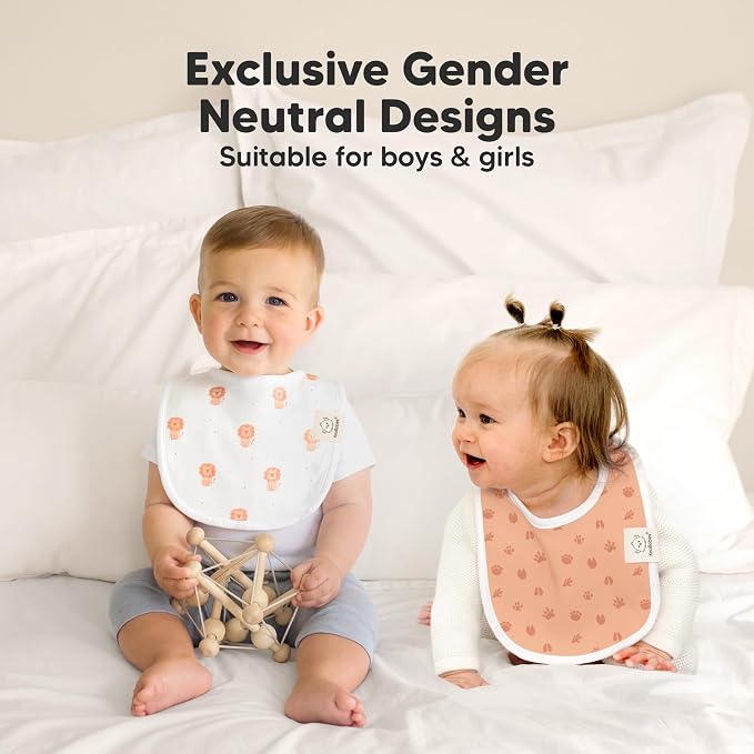 8-Pack Organic Baby Bibs for Boys, Girls - Image 6