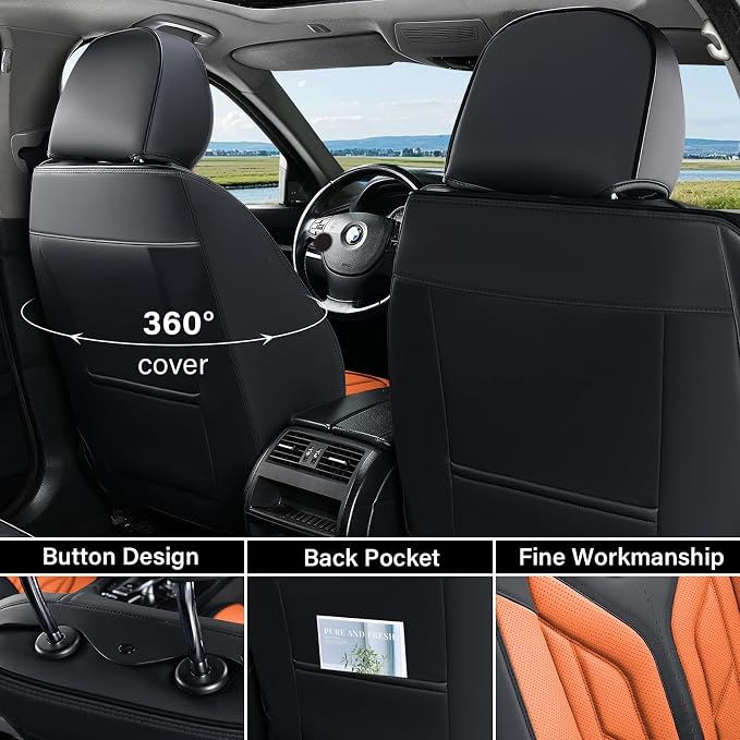 Coverado Seat Covers, Car Seat Covers Front Seats, Leather Seat Covers - Image 2