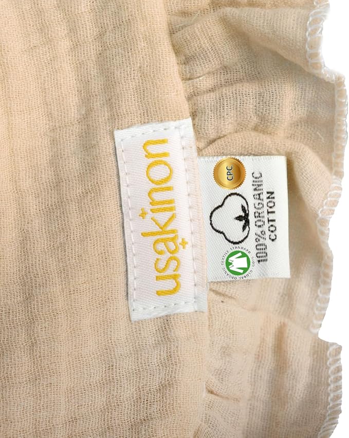 usakinon® 100% Organic Muslin Cotton Baby Bibs 2 Pack – Soft, Absorbent & Safe - Image 9