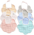 Muslin Baby Bibs for Drooling and Teething Newborn Drool Bibs for Baby Girl Boy by DOSMINE