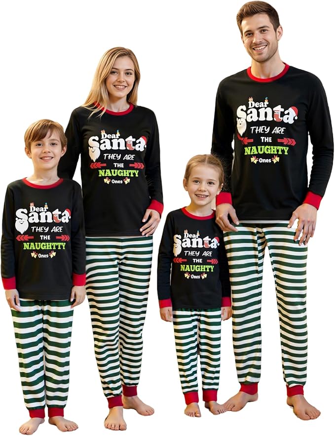 Awoscut Christmas Family Matching Pajamas Christmas Pjs Holiday Nightwear by Awoscut