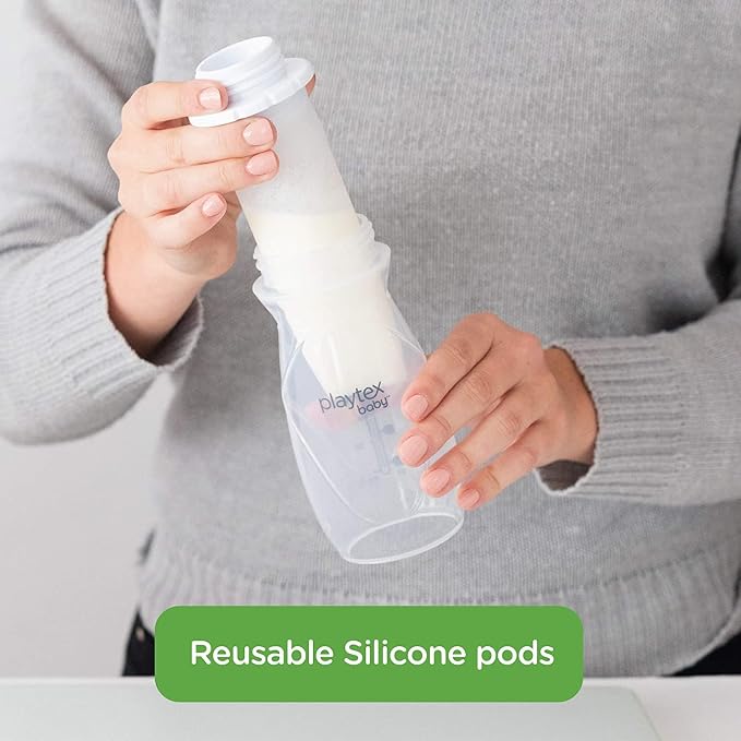 Playtex Baby Nurser Reusable Silicone PODS, 4 Oz, Anti-Colic, Gas Reduction - Image 7