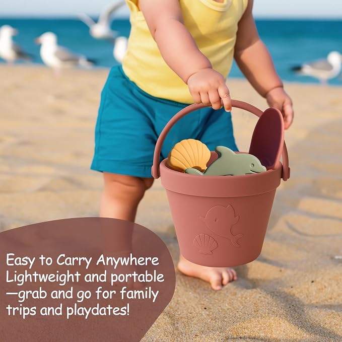 Silicone Beach Toys for Toddlers, Travel Friendly Sand Toys for Babies 6-12 - Image 9