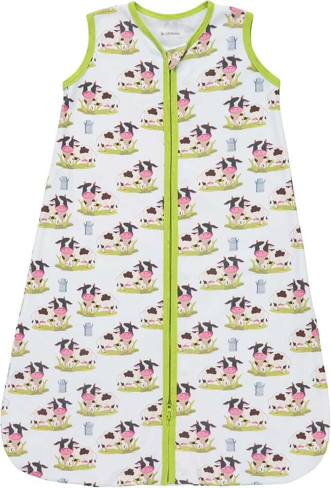 LollyBanks Baby Sleep Sack, 100% Cotton Wearable Blanket 2-Way Zipper Sleep by LollyBanks