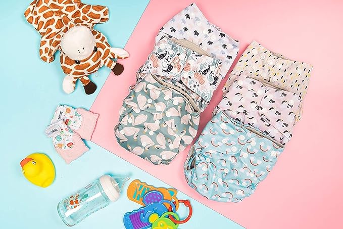 Simple Being Reusable Cloth Diapers- One Size Adjustable, Washable Soft - Image 2