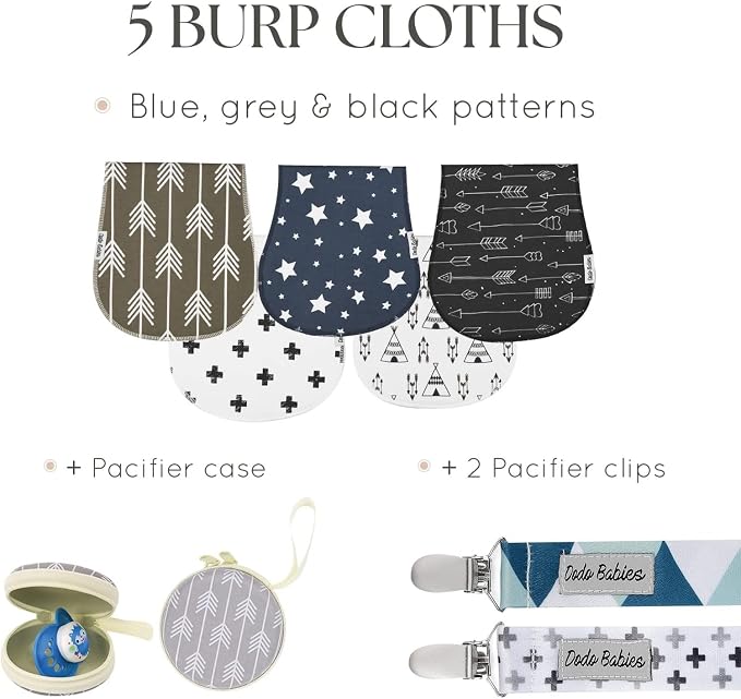 Dodo Babies 5-Pack Baby Burp Cloths - Image 2