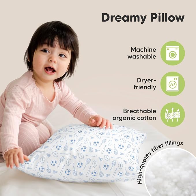 KeaBabies 2-Pack Toddler Pillow 13x18 - Image 4