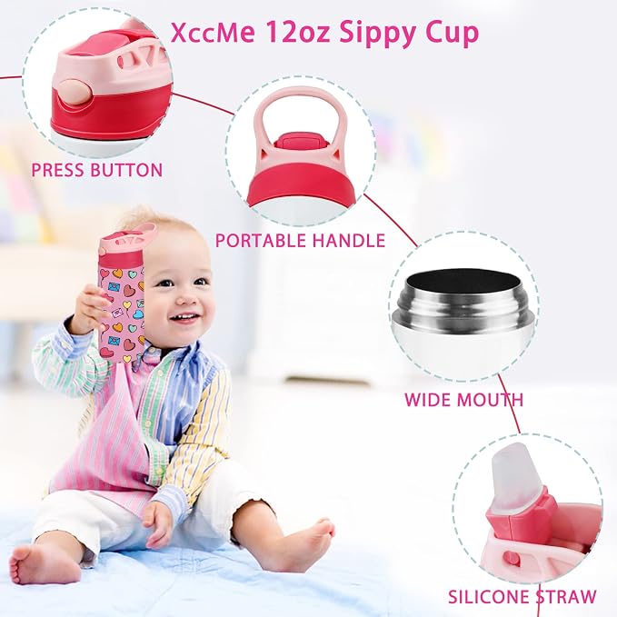 Kids Sublimation Tumbler, 12oz Sublimation Water Bottle Blanks, Straight - Image 4