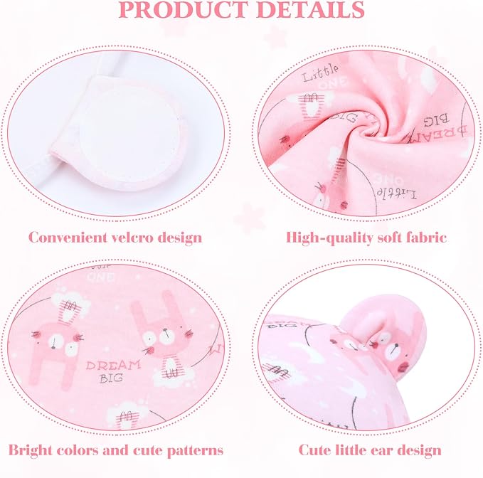 Cinaci 2 Pieces Adjustable Soft Cotton Baby Swaddle Sleep Sacks Hats Newborn - Image 3