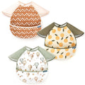 GRSSDER 3-pack Mess Proof Baby Feeding Bibs by BUYNOW