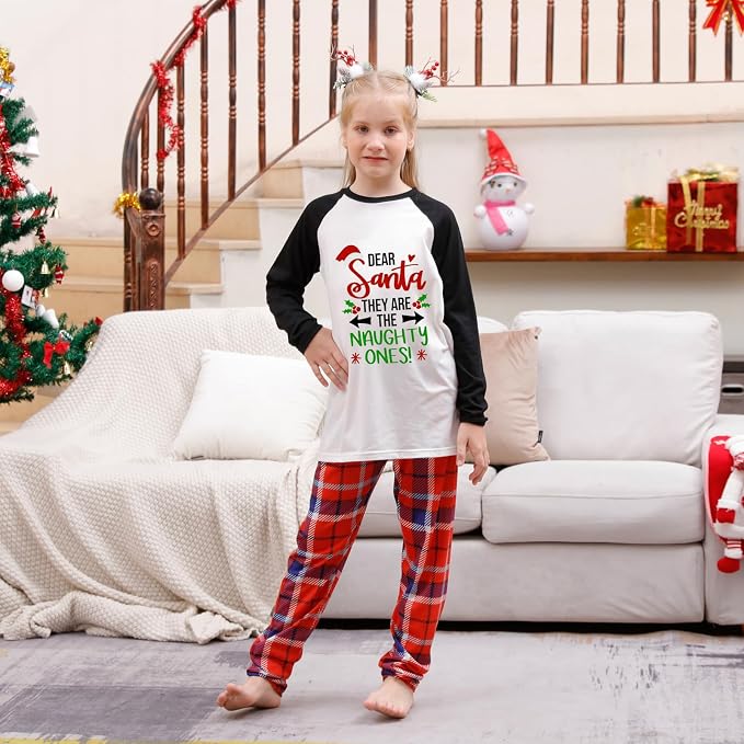 Awoscut Christmas Family Matching Pajamas Christmas Pjs Holiday Nightwear - Image 4