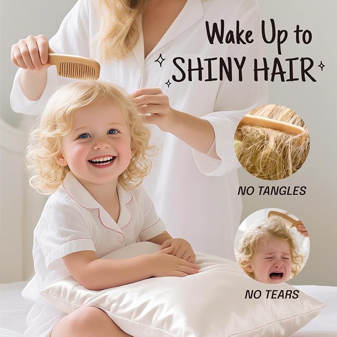 OLESILK Toddler 100% Mulberry Silk Pillowcase, Breathable Soft Smooth - Image 4