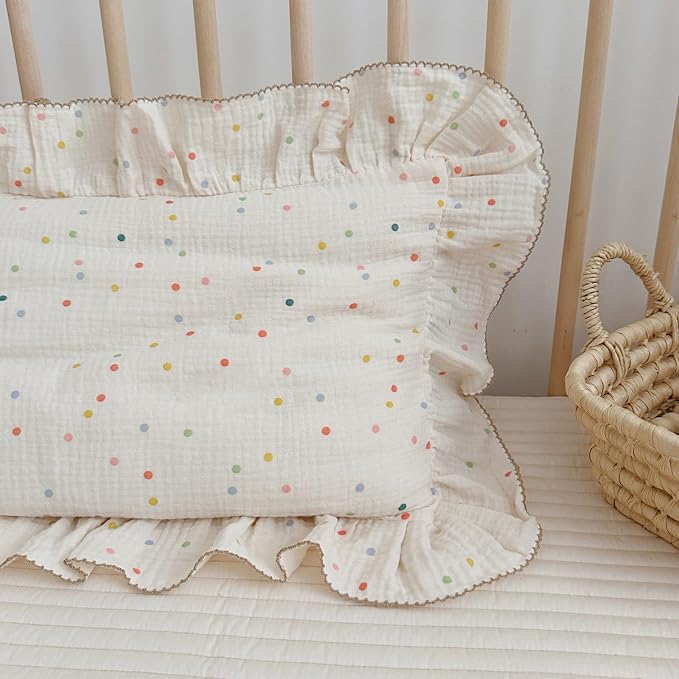 BuLuTu Kids Toddler Pillowcases Muslin Cotton Toddler Pillow Cases Colorful - Image 7