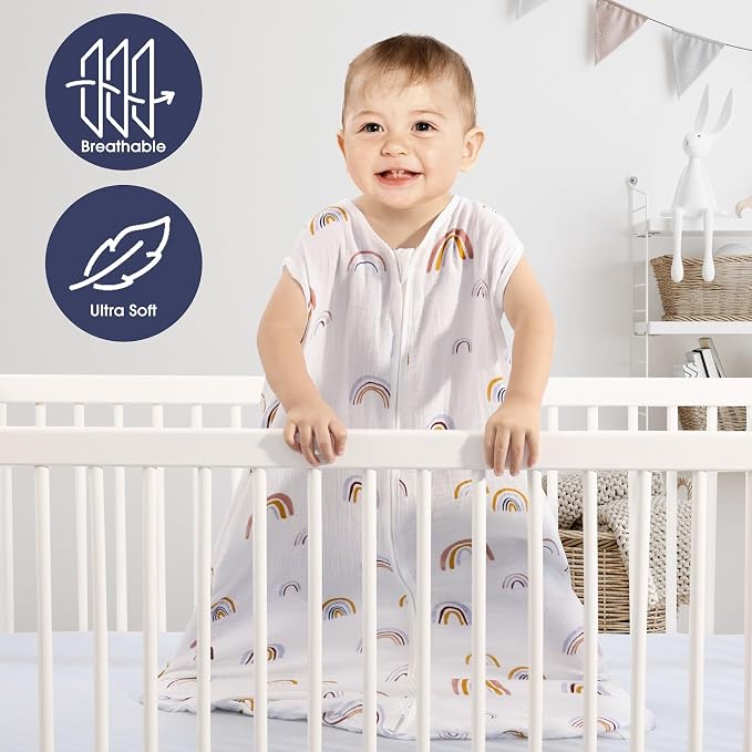 2 Pack Baby Sleep Sack 18-24 Months 100% Organic Cotton Muslin Baby Sleeping - Image 3
