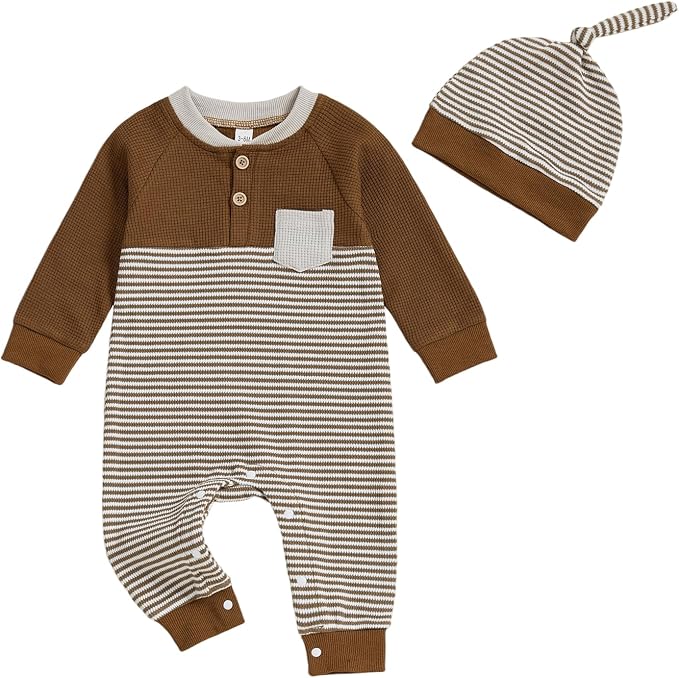 Kuriozud Newborn Infant Unisex Baby Boy Girl Clothes Button Romper Jumpsuit by Kuriozud