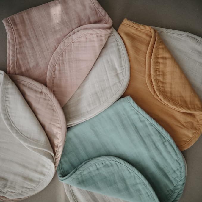 mushie Muslin Baby Burp Cloths | 100% Organic Cotton - Image 6