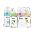 YOHKOH Glass Baby Bottles with Slow Flow Nipple, Newborn Anti-Colic Baby Bottles by Home