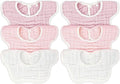 Muslin Baby Bibs for Drooling and Teething Newborn Drool Bibs for Baby Girl Boy by DOSMINE