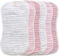 MUKIN Baby Muslin Burp Cloth Set of 6, Ultra Soft Absorbent Thick Cotton by MUKIN