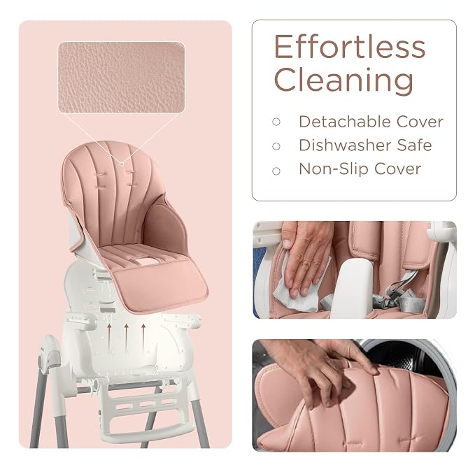 KÜB 3-in-1 Foldable Baby High Chair | 7 Height & 4 Recline Adjustable | - Image 3