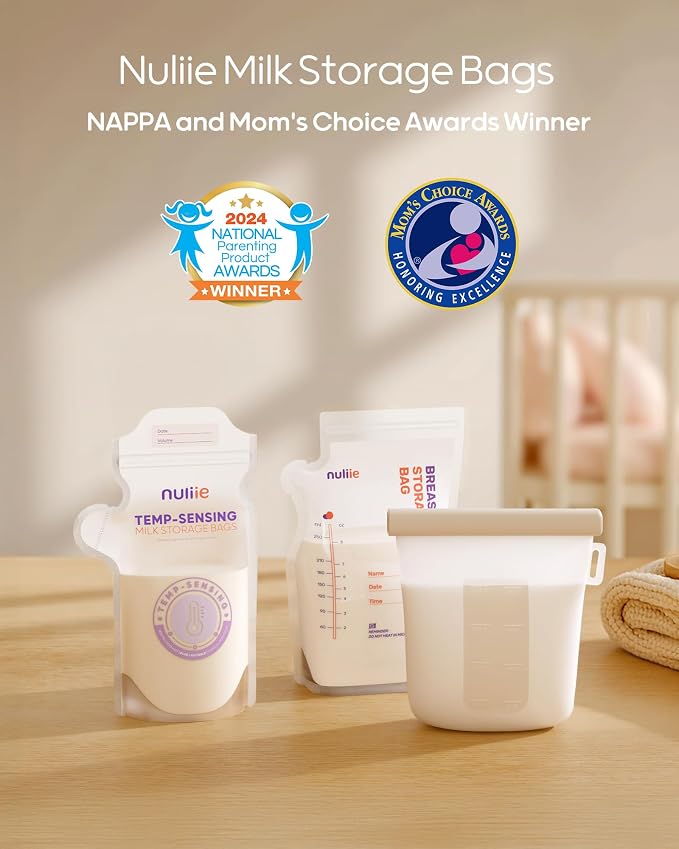 Nuliie 60pcs Temp-Sensing Breastmilk Storage Bag, Huge Temp-Sensing Icon & - Image 2